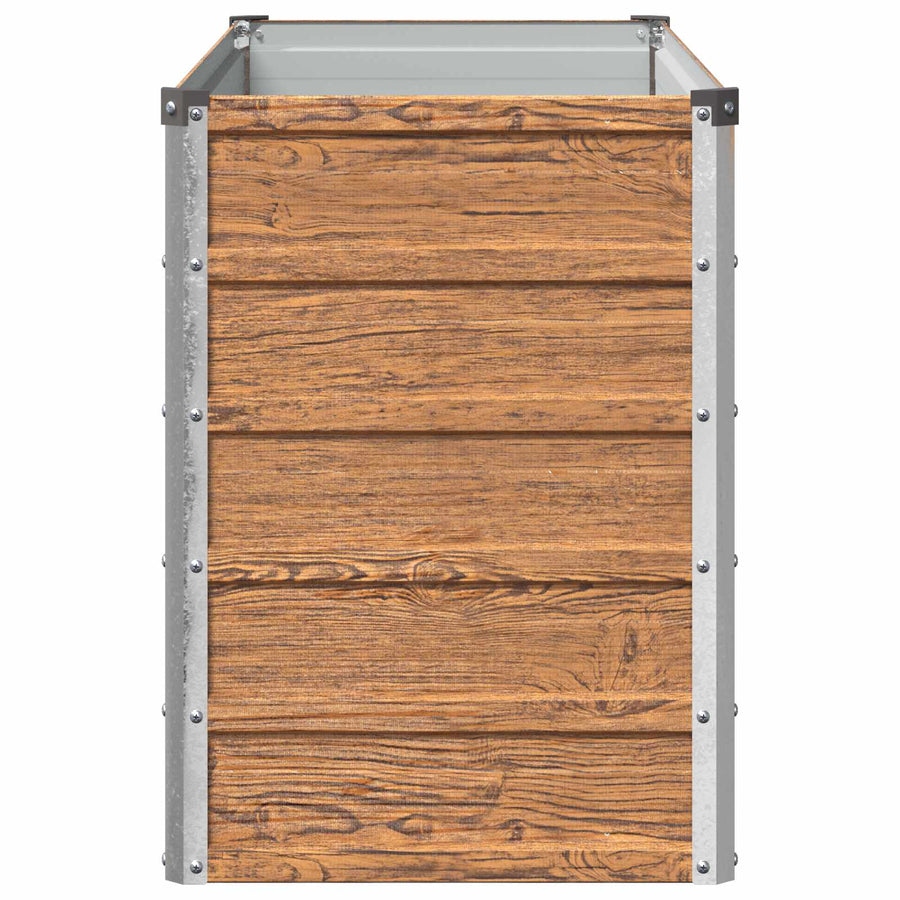 Verhoogd Tuinbed Houtbruin 100 x 40 x 55 cm koudgewalst staal