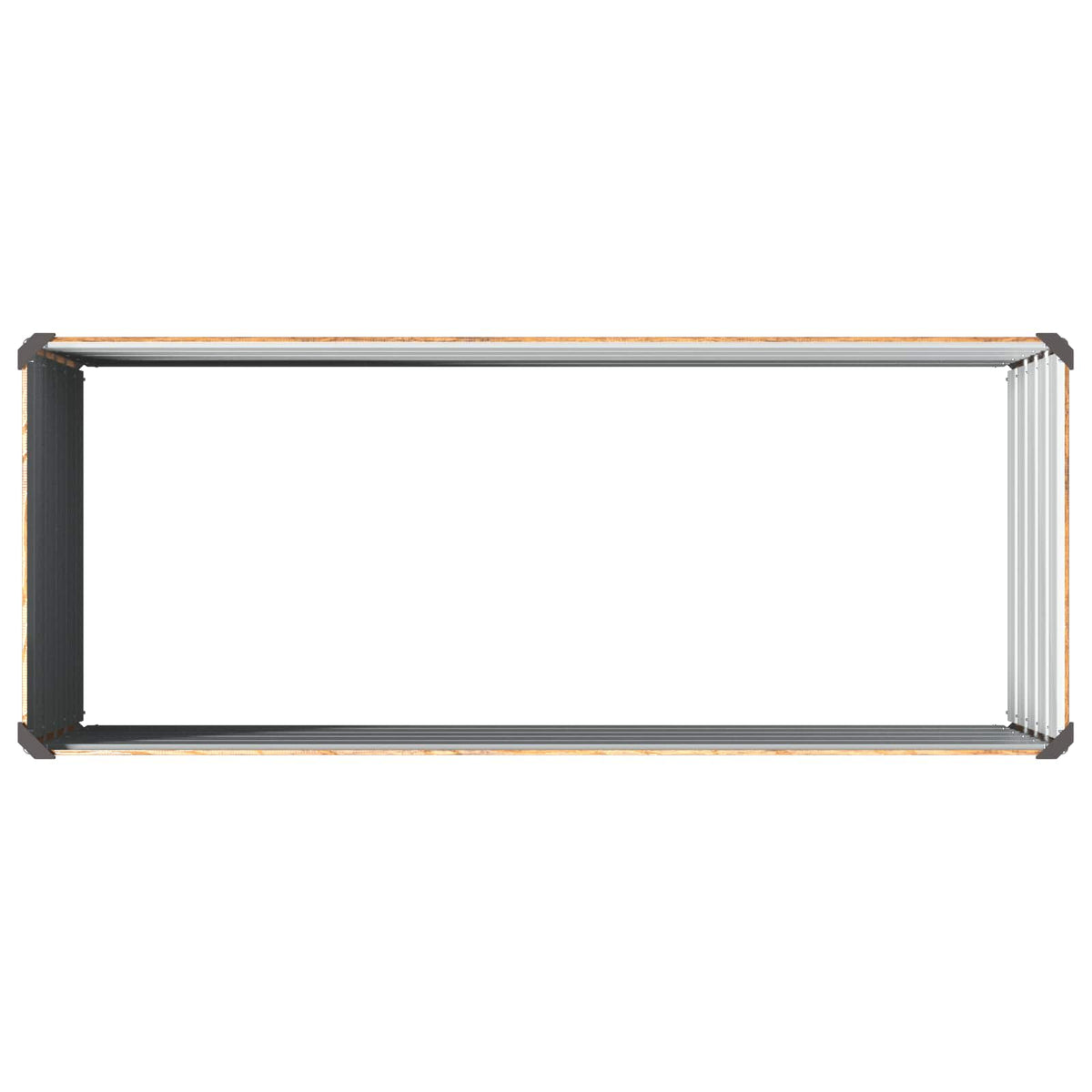 Verhoogd Tuinbed Houtbruin 100 x 40 x 55 cm koudgewalst staal