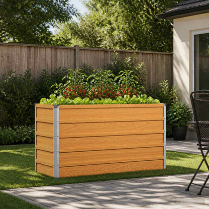 Verhoogd Tuinbed Naturel 100 x 40 x 55 cm koudgewalst staal