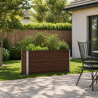 Verhoogd tuinbed 100x40x55 cm zwart staal