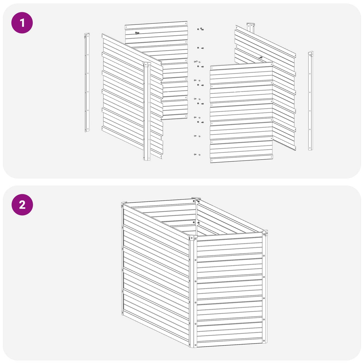 Verhoogd Tuinbed Groen 100 x 40 x 55 cm koudgewalst stalen