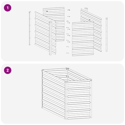 Verhoogd Tuinbed Groen 100 x 40 x 55 cm koudgewalst stalen