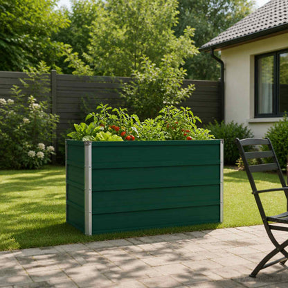Verhoogd Tuinbed Groen 100 x 40 x 55 cm koudgewalst stalen
