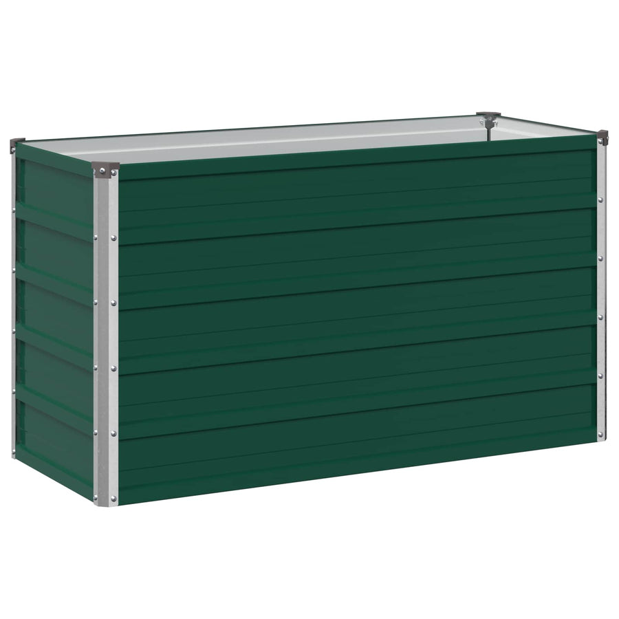Verhoogd Tuinbed Groen 100 x 40 x 55 cm koudgewalst stalen