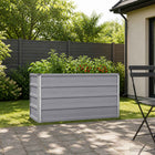 Verhoogd tuinbed 100x40x55 cm grijs staal