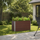 Verhoogd tuinbed 100x40x55 cm bruin staal