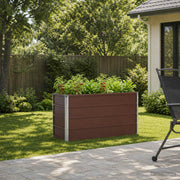 Verhoogd tuinbed 100x40x55 cm bruin staal