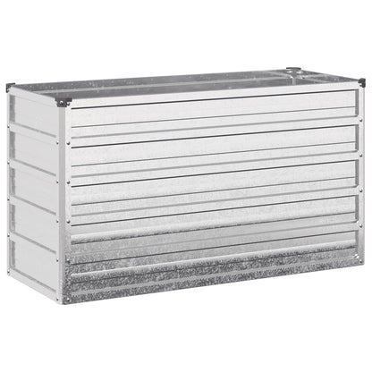 Verhoogd Tuinbed Zilverkleurig 100 x 40 x 55 cm gegalvaniseerd