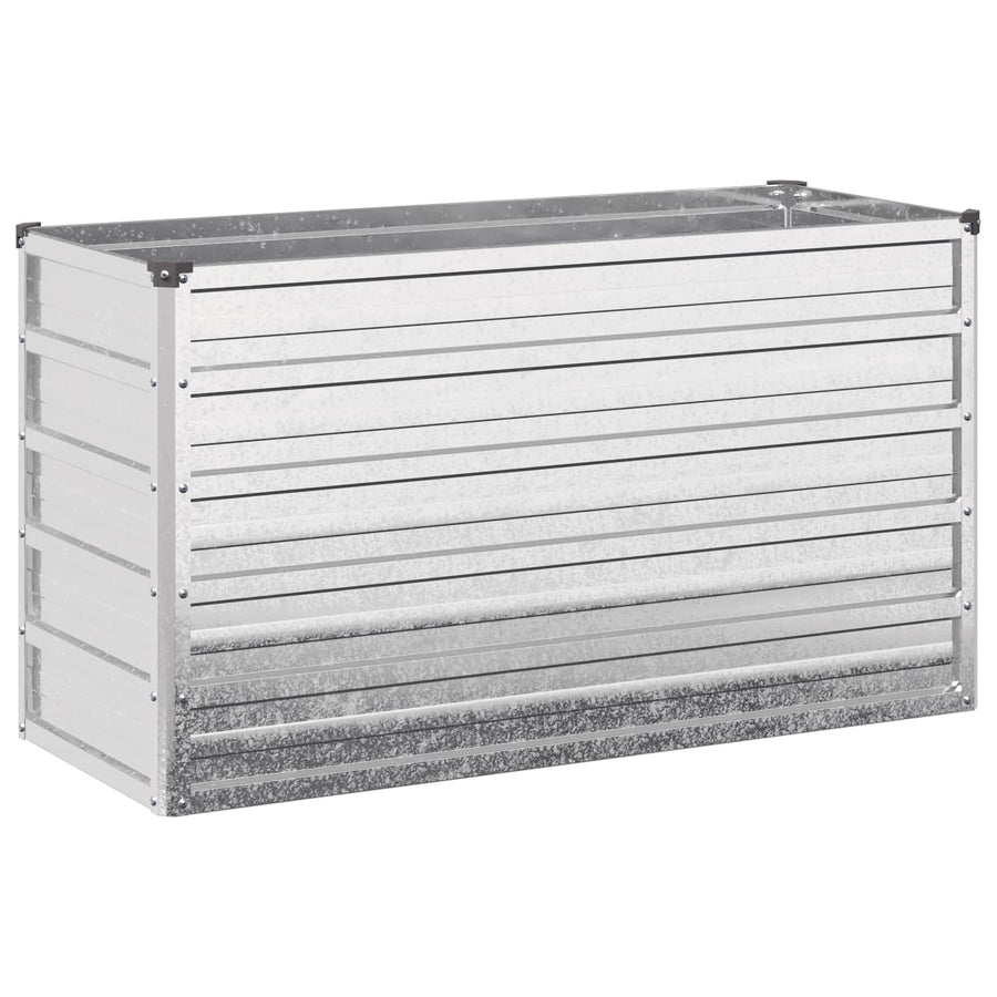 Verhoogd Tuinbed Zilverkleurig 100 x 40 x 55 cm gegalvaniseerd