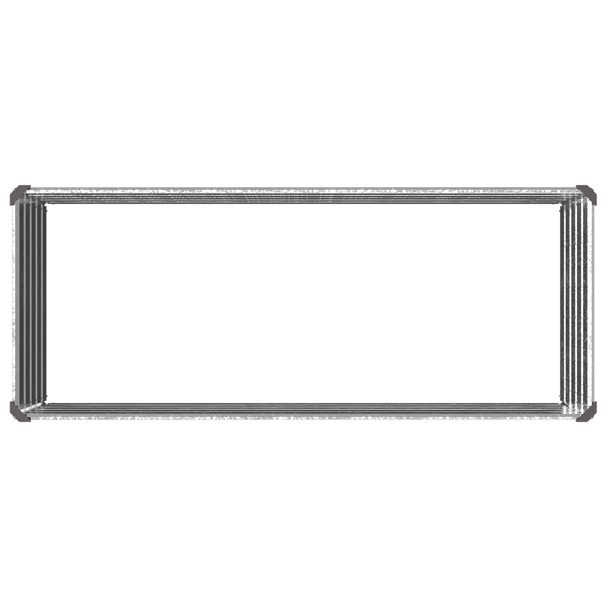 Verhoogd Tuinbed Zilverkleurig 100 x 40 x 55 cm gegalvaniseerd