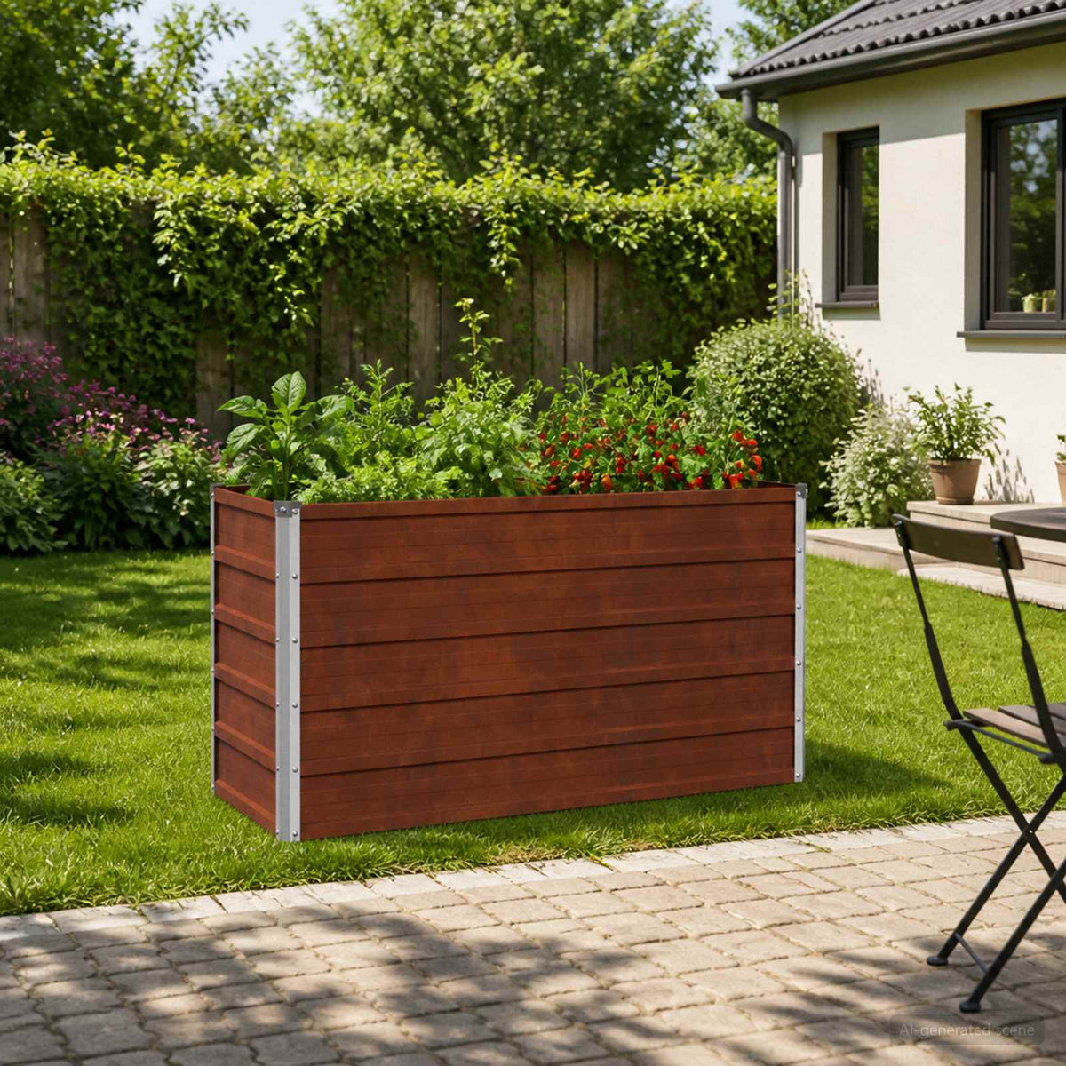 Verhoogd Tuinbed Roestig 100 x 40 x 55 cm corton