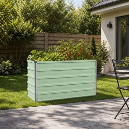 Verhoogd Tuinbed Pastelgroen 100 x 40 x 55 cm koudgewalst staal