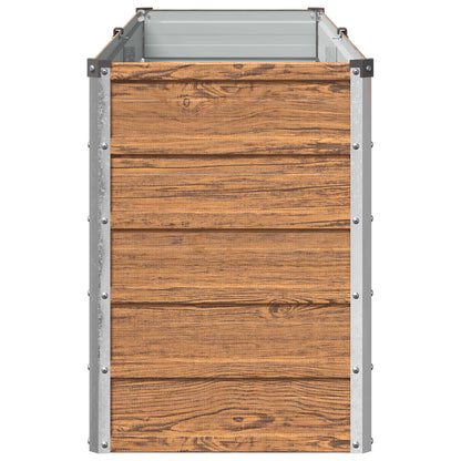 Verhoogd Tuinbed Houtbruin 160 x 40 x 55 cm koudgewalst staal