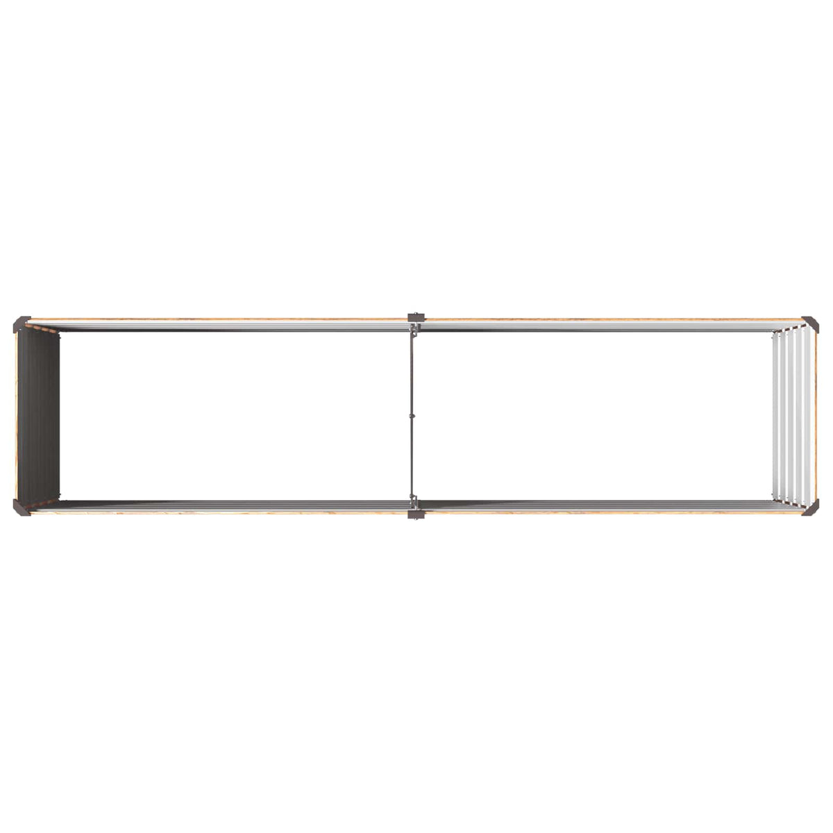 Verhoogd Tuinbed Houtbruin 160 x 40 x 55 cm koudgewalst staal
