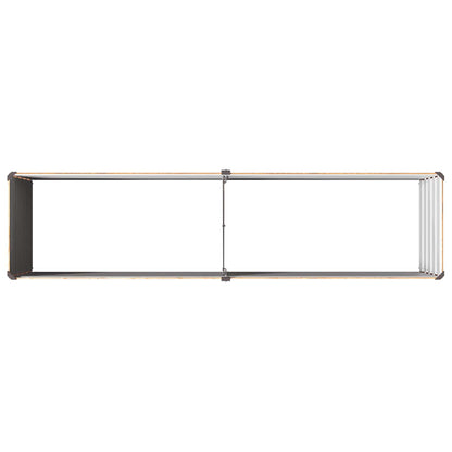 Verhoogd Tuinbed Houtbruin 160 x 40 x 55 cm koudgewalst staal