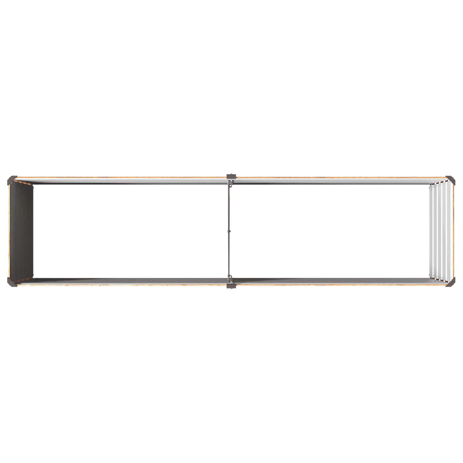 Verhoogd Tuinbed Houtbruin 160 x 40 x 55 cm koudgewalst staal