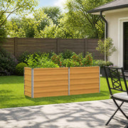 Verhoogd tuinbed staal 160x40x55 cm naturel