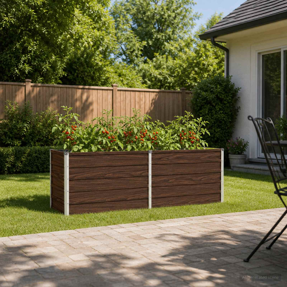 Verhoogd Tuinbed Zwart 160 x 40 x 55 cm koudgewalst staal