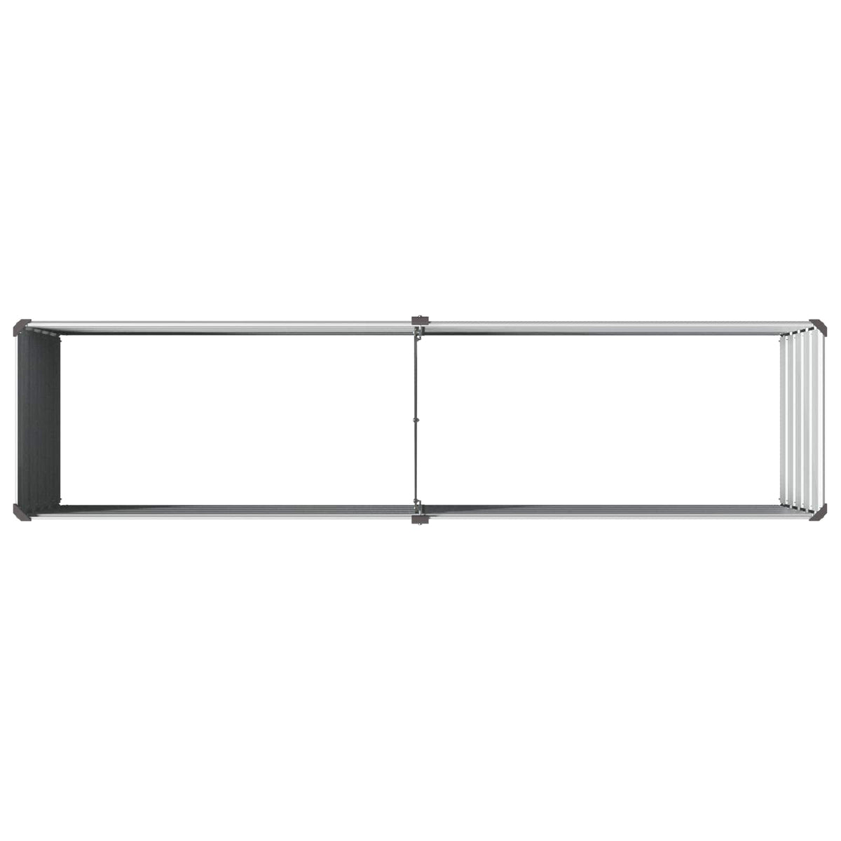 Verhoogd Tuinbed Grijs 160 x 40 x 55 cm koudgewalst staal