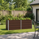 Verhoogd tuinbed 160x40x55 cm bruin staal