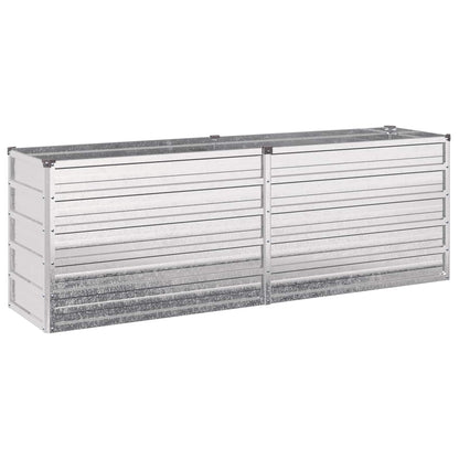 Verhoogd Tuinbed Zilverkleurig 160 x 40 x 55 cm gegalvaniseerd