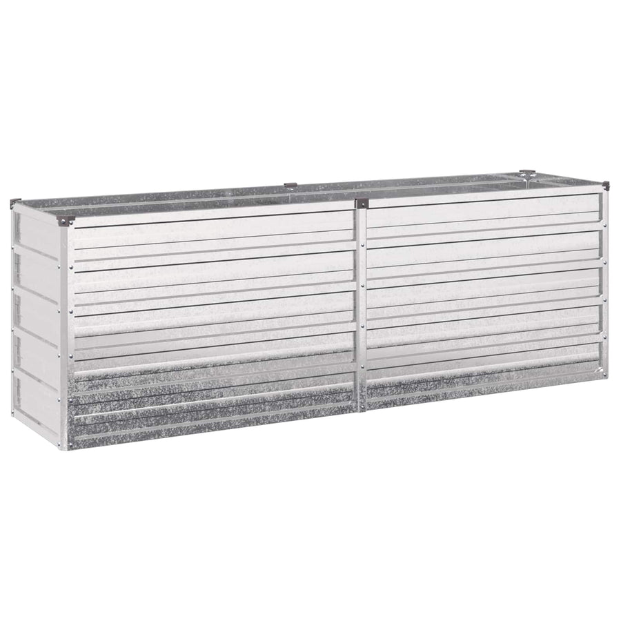 Verhoogd Tuinbed Zilverkleurig 160 x 40 x 55 cm gegalvaniseerd