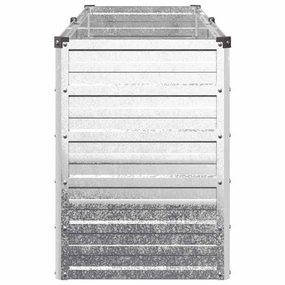 Verhoogd Tuinbed Zilverkleurig 160 x 40 x 55 cm gegalvaniseerd