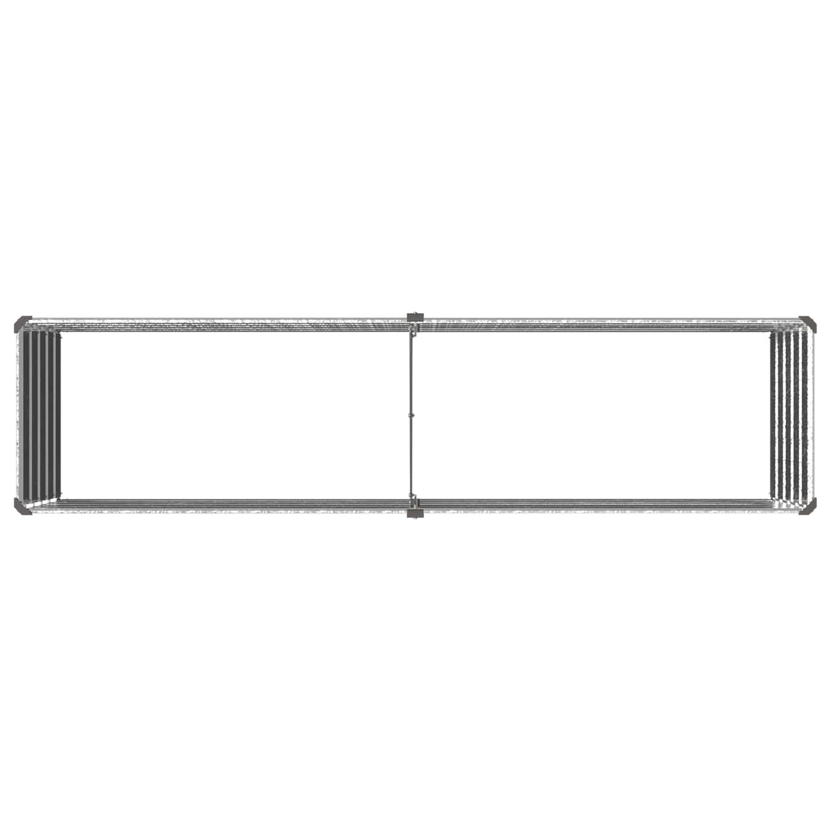 Verhoogd Tuinbed Zilverkleurig 160 x 40 x 55 cm gegalvaniseerd
