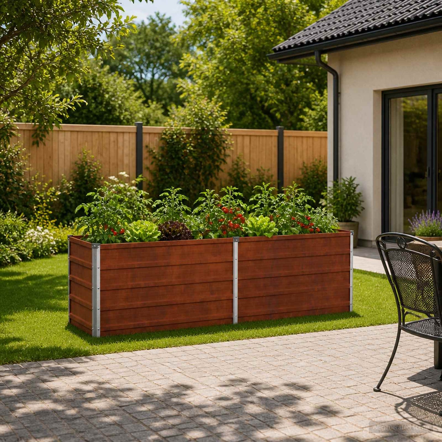 Verhoogd Tuinbed Roestig 160 x 40 x 55 cm corton