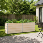 Verhoogd tuinbed 160x40x55 cm ivoor koudgewalst staal