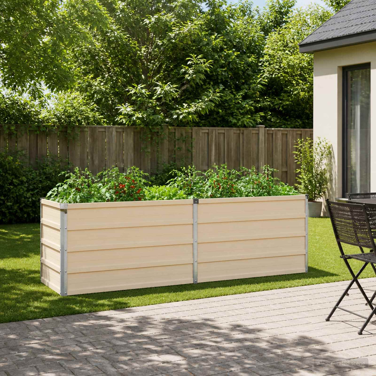 Verhoogd Tuinbed Ivoor 160 x 40 x 55 cm koudgewalst staal