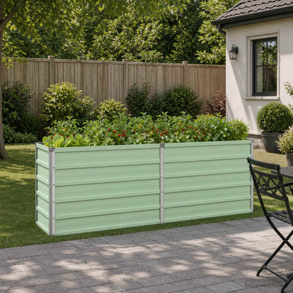 Verhoogd Tuinbed Pastelgroen 160 x 40 x 55 cm koudgewalst staal