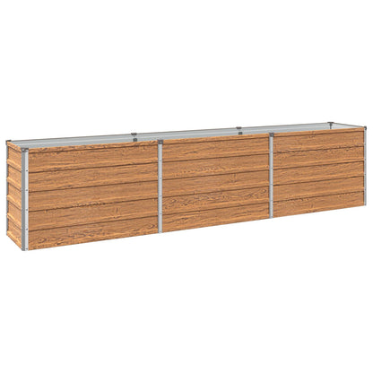 Verhoogd Tuinbed Houtbruin 240 x 40 x 55 cm koudgewalst staal