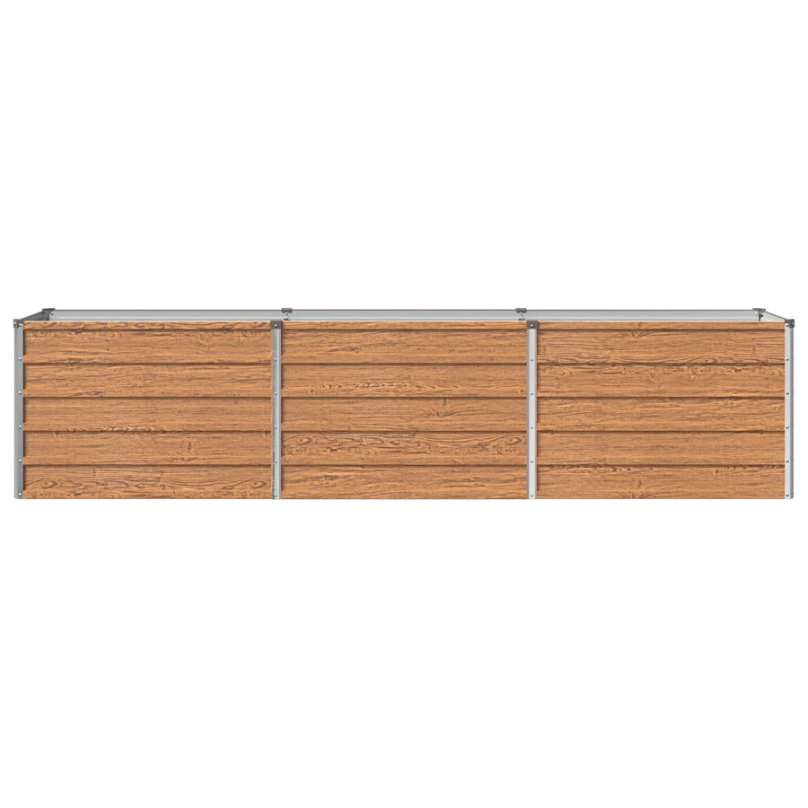 Verhoogd Tuinbed Houtbruin 240 x 40 x 55 cm koudgewalst staal