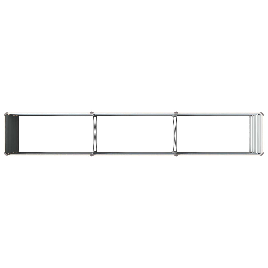 Verhoogd Tuinbed Houtbruin 240 x 40 x 55 cm koudgewalst staal