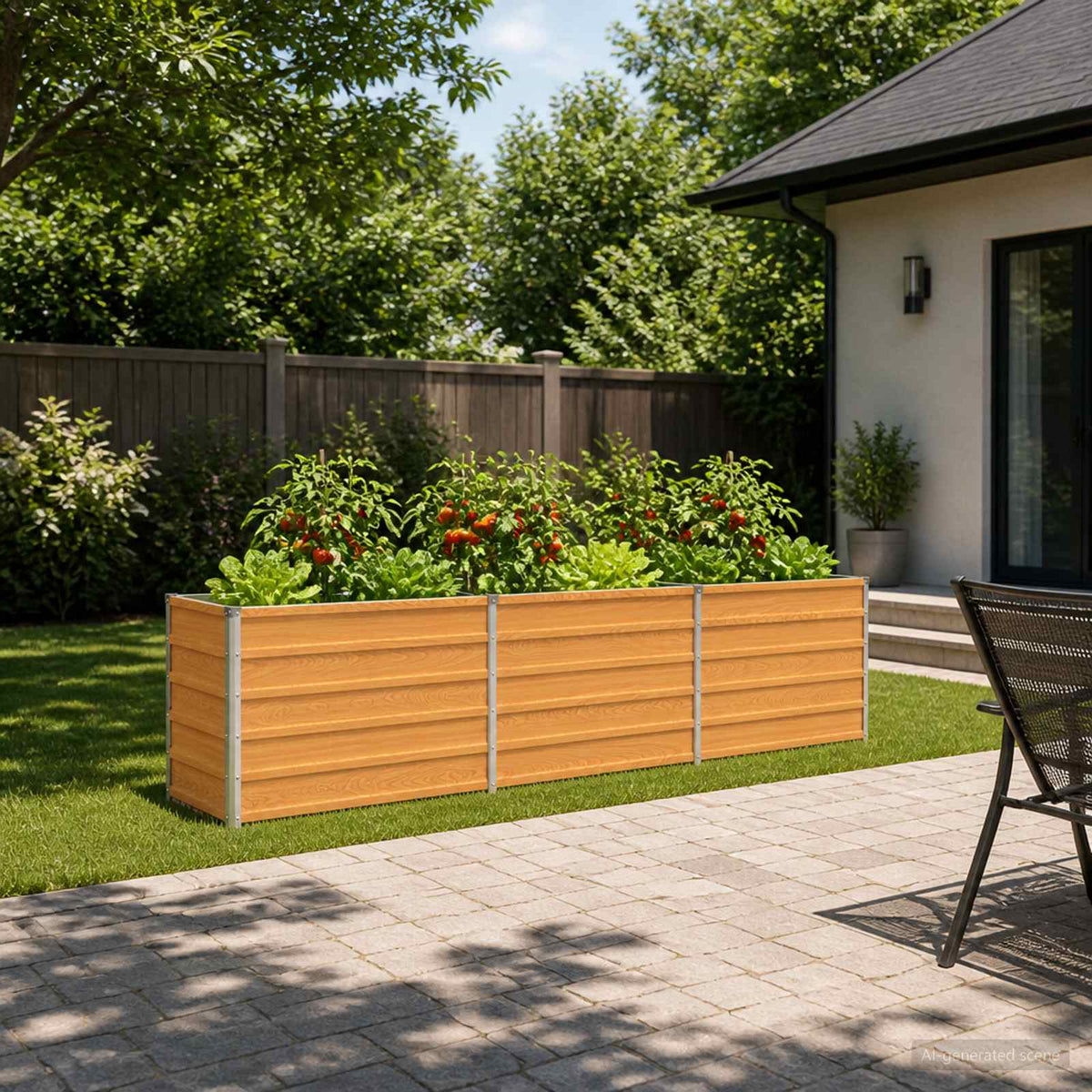 Verhoogd Tuinbed Naturel 240 x 40 x 55 cm koudgewalst staal