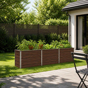 Tuinbed 240x40x55 cm zwart staal