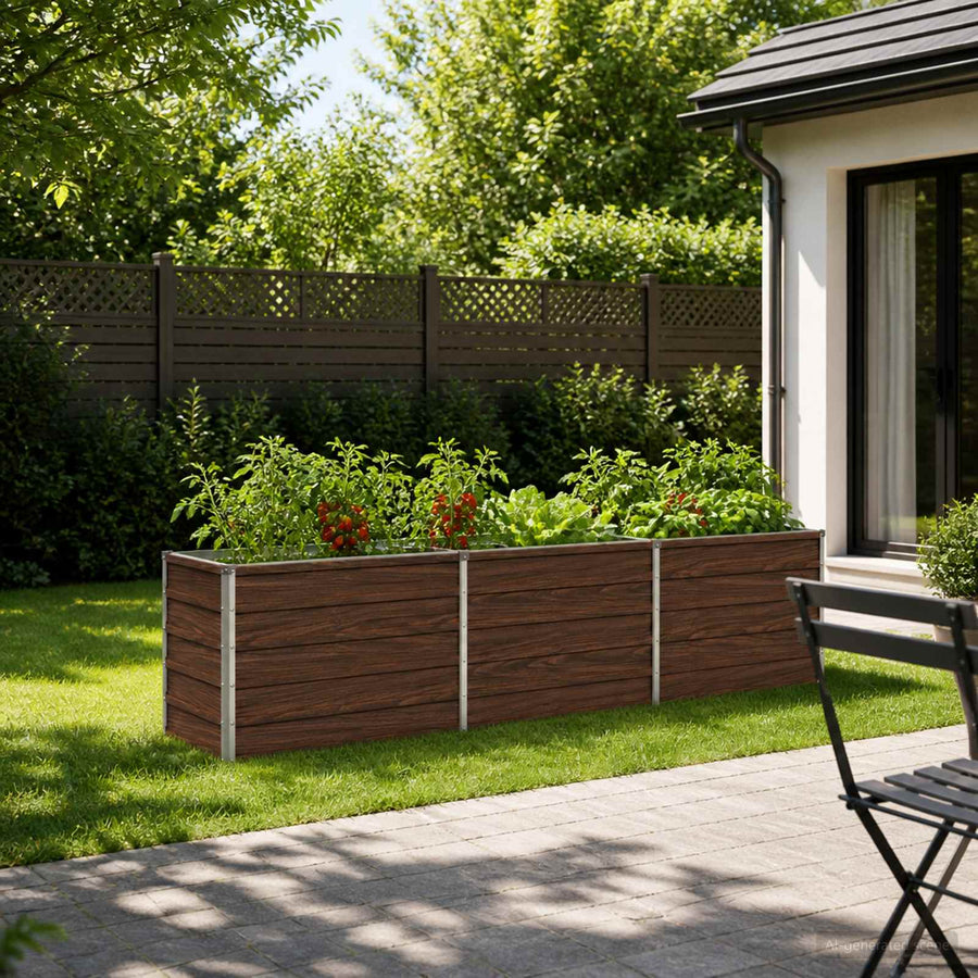 Verhoogd Tuinbed Zwart 240 x 40 x 55 cm koudgewalst staal