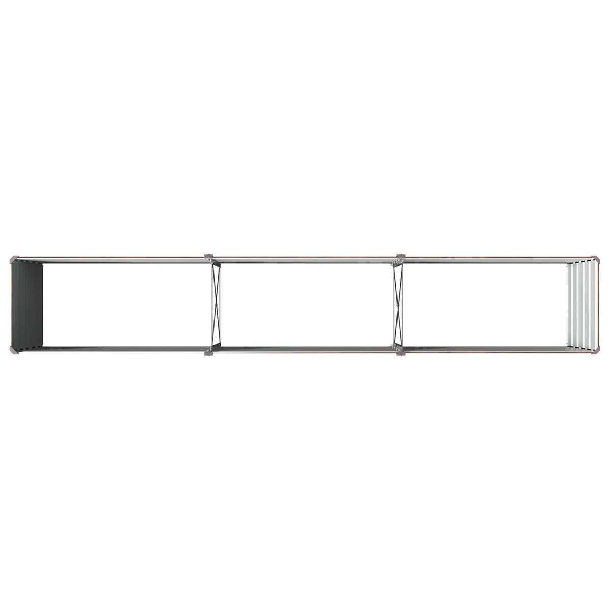Verhoogd Tuinbed Zwart 240 x 40 x 55 cm koudgewalst staal