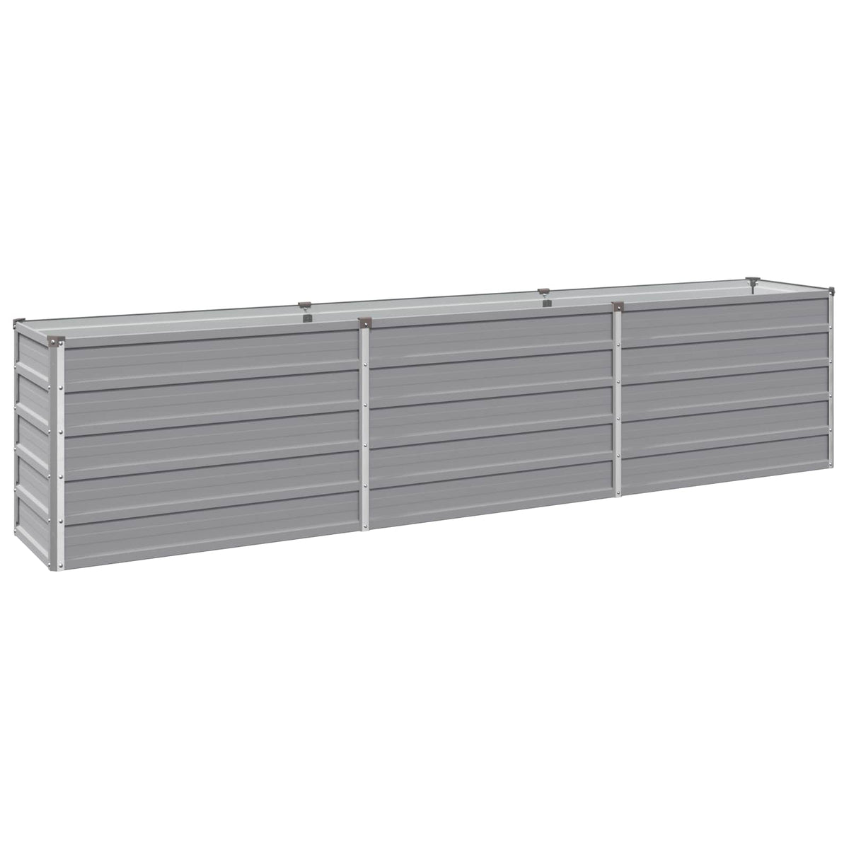 Verhoogd Tuinbed Grijs 240 x 40 x 55 cm koudgewalst staal