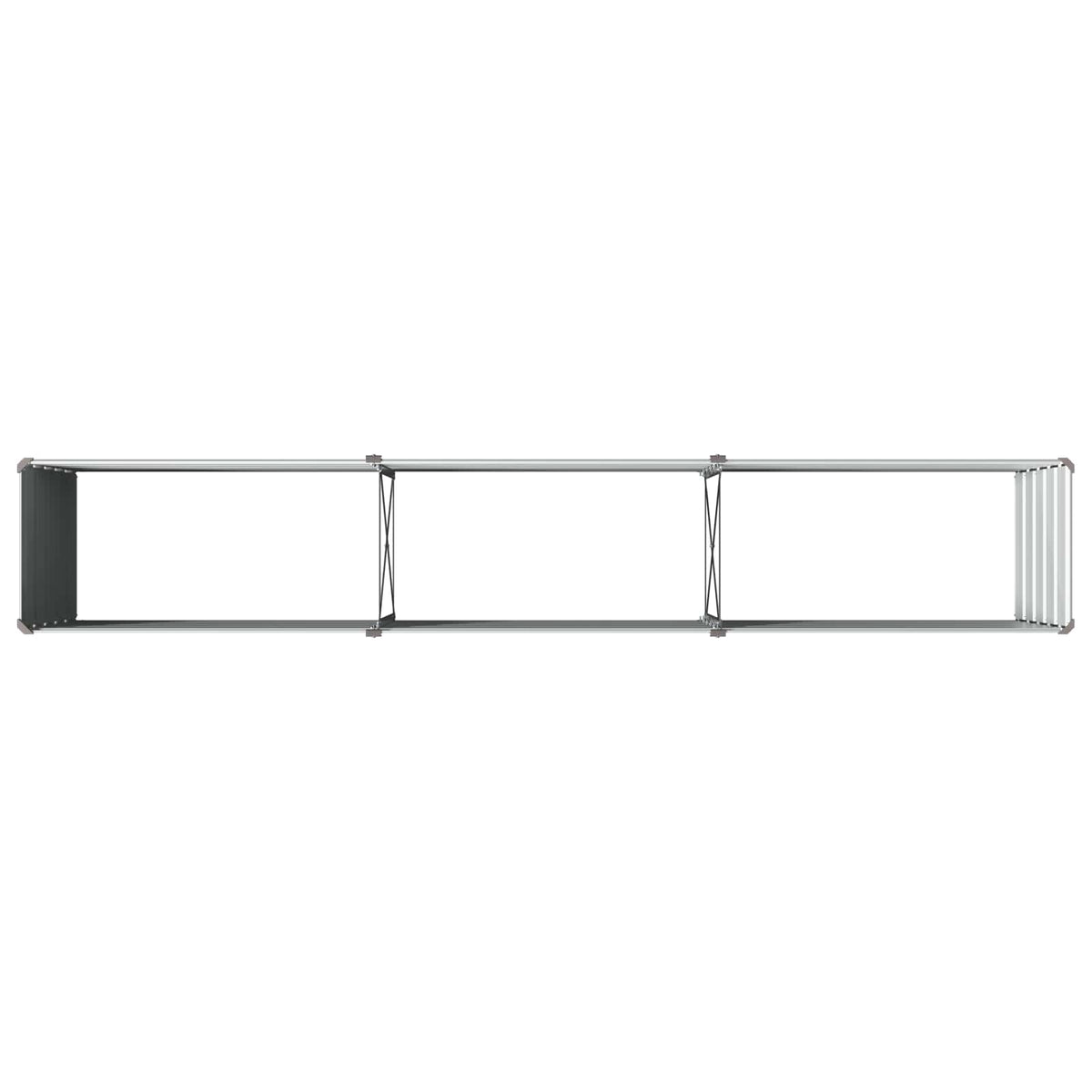 Verhoogd Tuinbed Grijs 240 x 40 x 55 cm koudgewalst staal