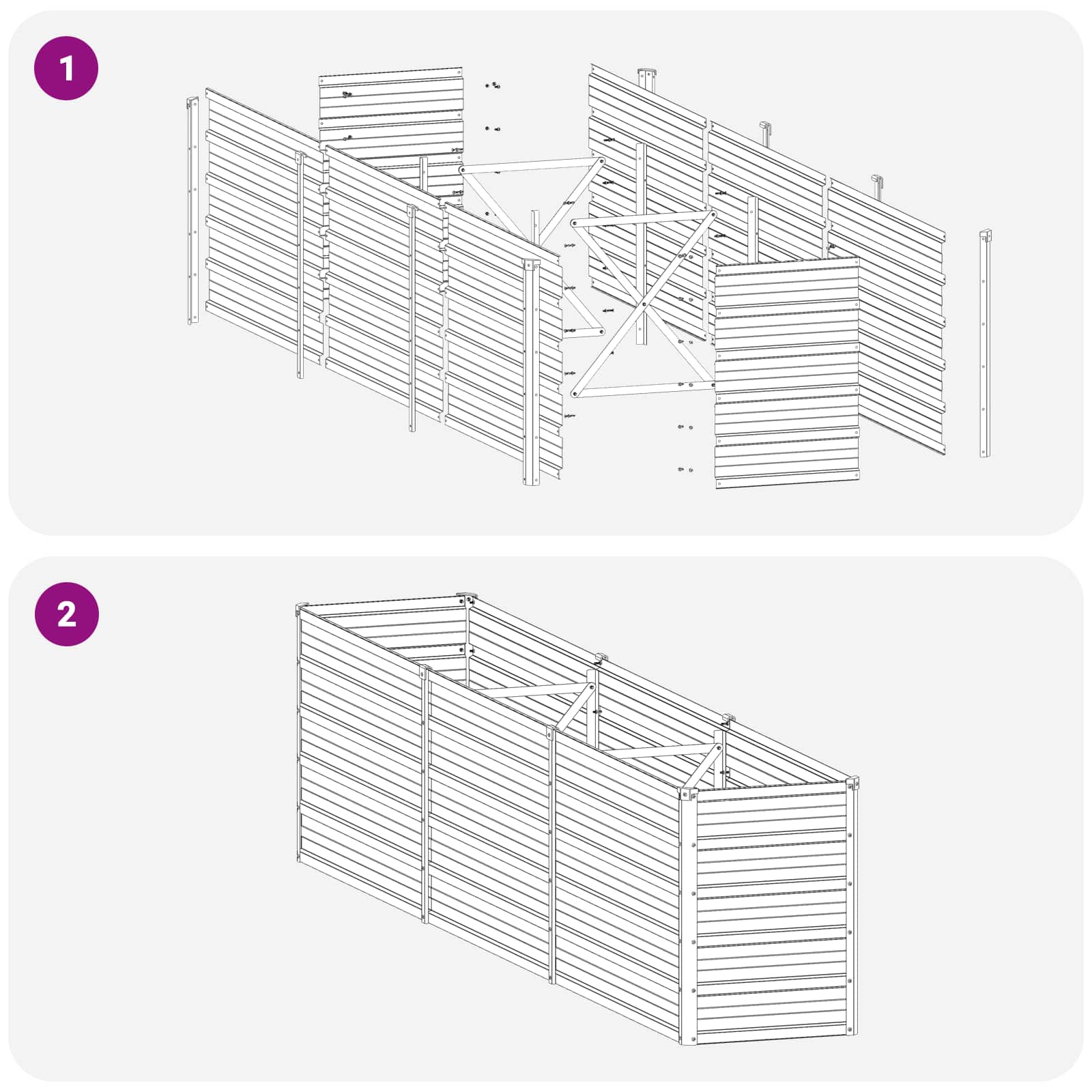 Verhoogd Tuinbed Bruin 240 x 40 x 55 cm koudgewalst staal