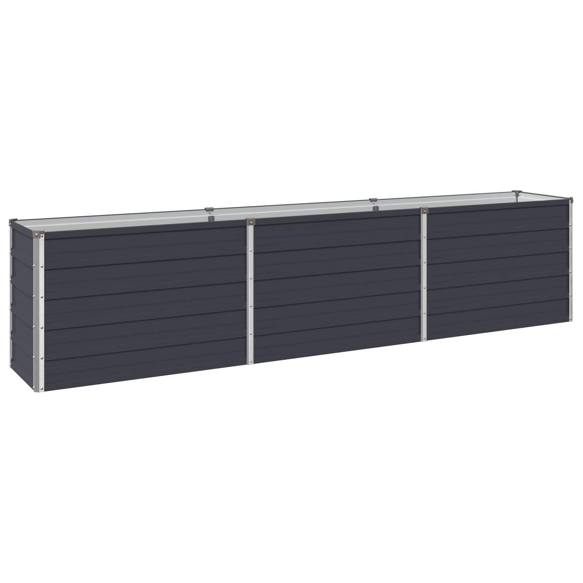 Verhoogd Tuinbed Antracietkleurig 240 x 40 x 55 cm