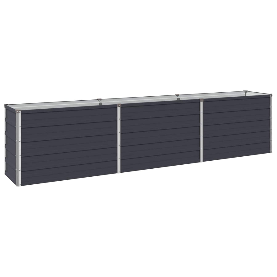 Verhoogd Tuinbed Antracietkleurig 240 x 40 x 55 cm