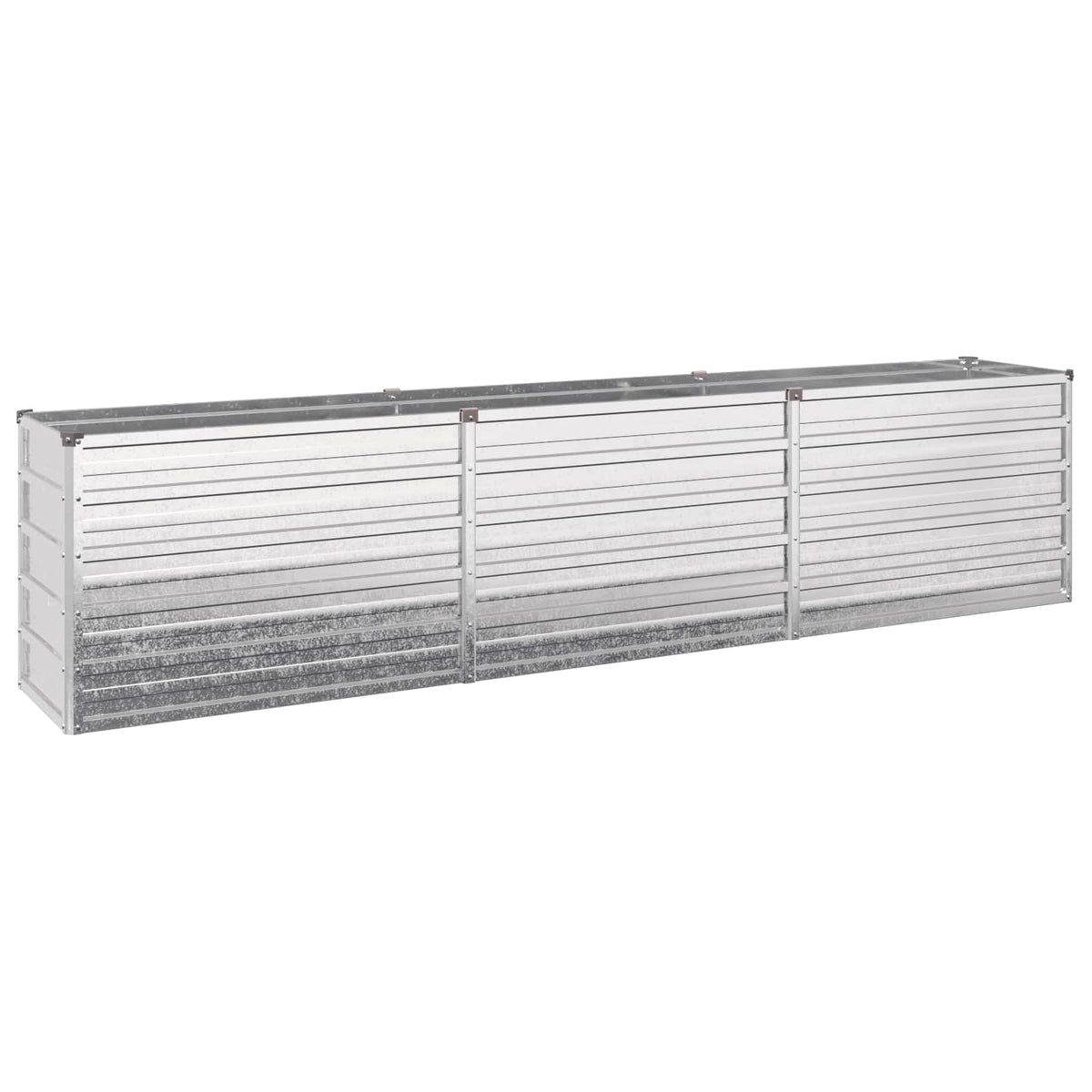 Verhoogd Tuinbed Zilverkleurig 240 x 40 x 55 cm gegalvaniseerd