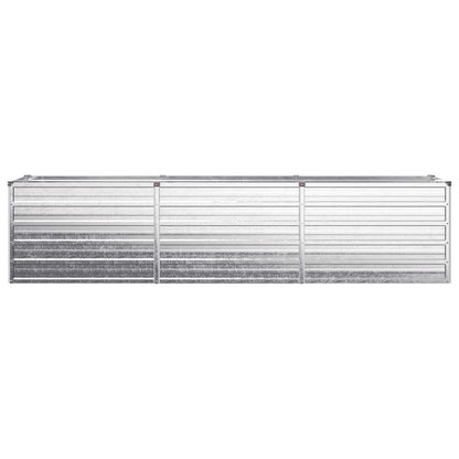 Verhoogd Tuinbed Zilverkleurig 240 x 40 x 55 cm gegalvaniseerd