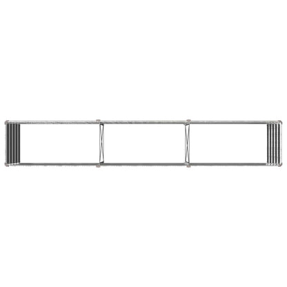 Verhoogd Tuinbed Zilverkleurig 240 x 40 x 55 cm gegalvaniseerd
