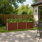 Verhoogd tuinbed 240x40x55 cm cortonstaal roestig