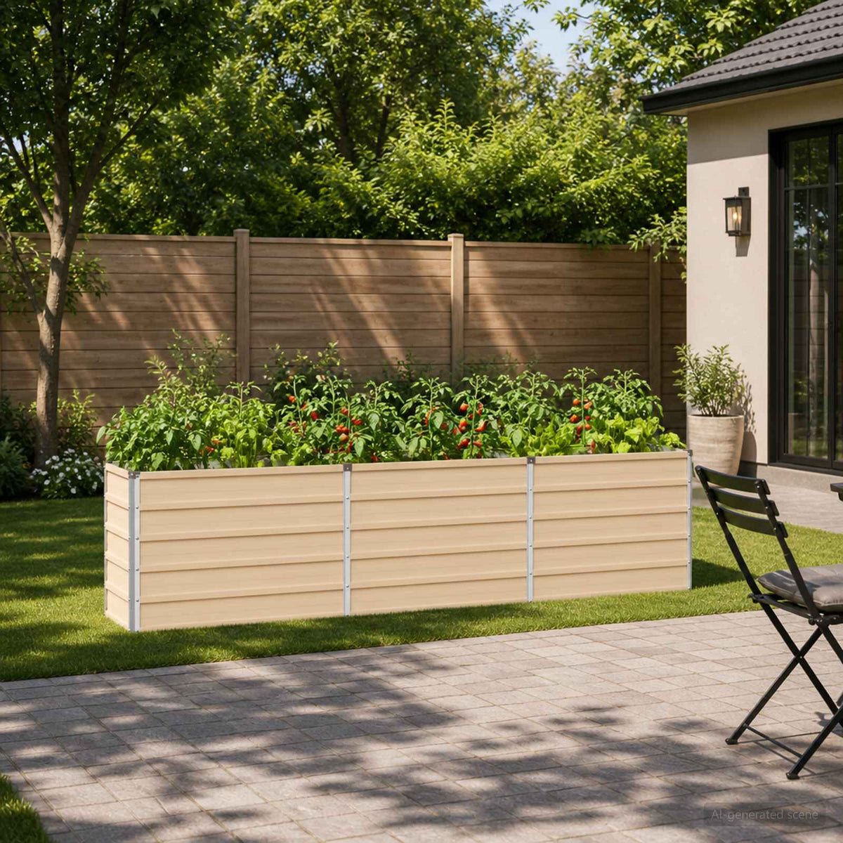 Verhoogd Tuinbed Ivoor 240 x 40 x 55 cm koudgewalst staal