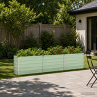 Verhoogd tuinbed 240x40x55 cm pastelgroen staal